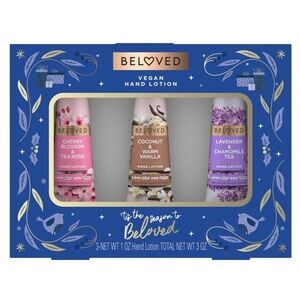 Vegan Hand Lotion Set - Pink, Brown, Purple